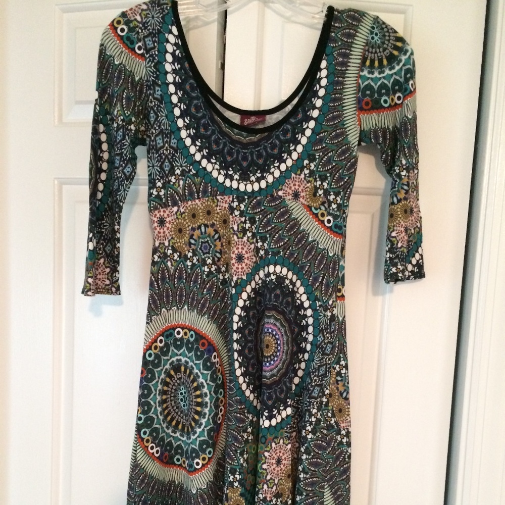 Salaam Fit & Flare Dress, Muti-colored, XS